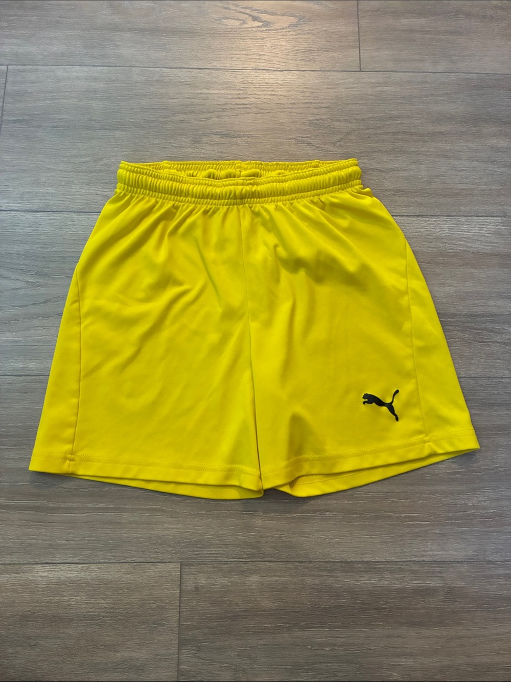 Boys Yellow Puma Shorts - Youth Large